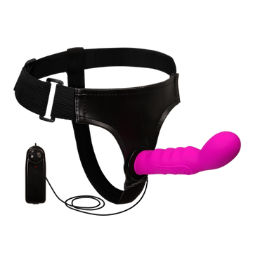 Prostate Stimulation Couple Purple Vibrating Strap On Dildo