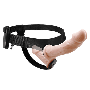 Realistic Double Head Vibrating Strap On Dildo