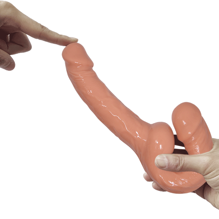 Flesh Colored Realistic Lesbian Strapless Dildo