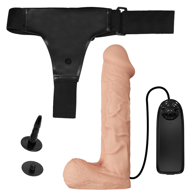 Vac-U-Lock 10" Realistic Dildo Vibrating Strap On