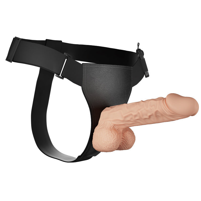 9 Inch Vac-U-Lock Vibrating Strap On Dildo