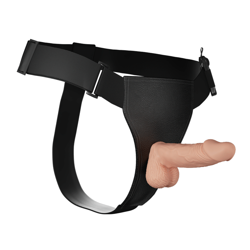 Wearable Vac-U-Lock Vibrating Strap On Dildo