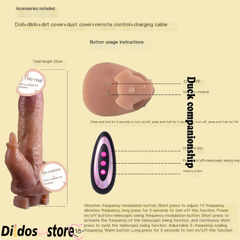 Banana Duck Plush Toy Discreet Dildo Thrusting Machine