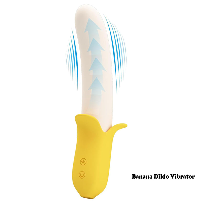 Retractable G spot Discreet Banana Dildo Vibrator