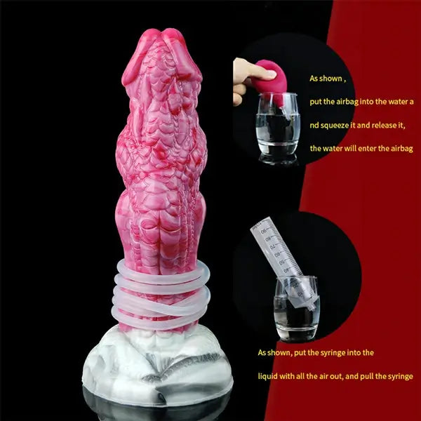 8 Inch Fantasy Dragon Squirting Strap On Dildo