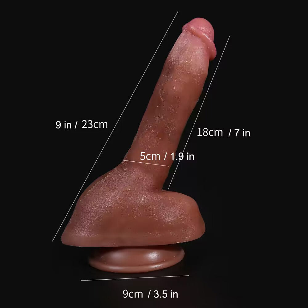 9 Inch Realistic Penis Silicone Dildo