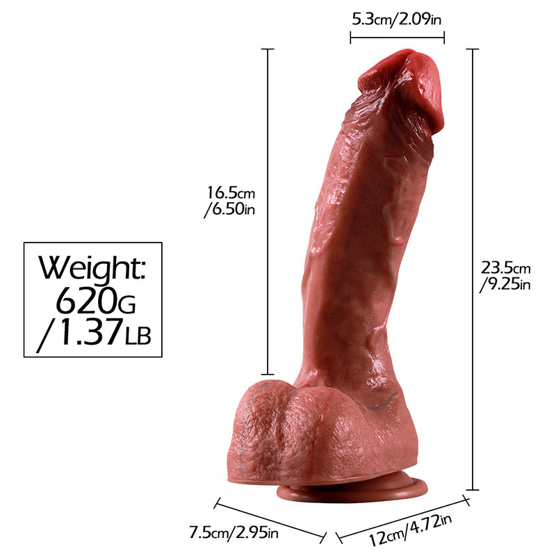 Custom 2 inch diameter Realistic Dildo