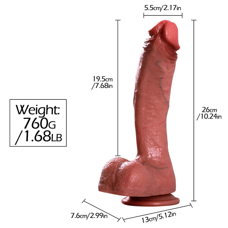 Custom 2 inch diameter Realistic Dildo