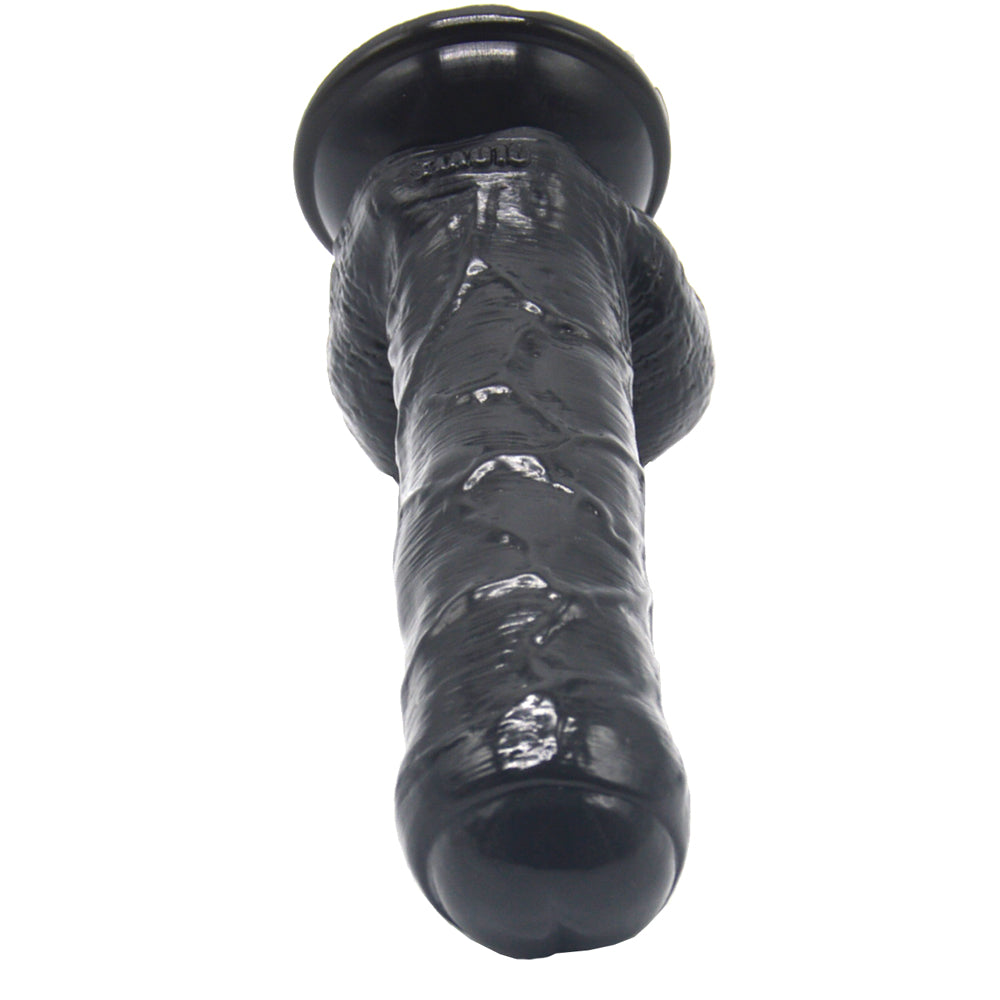 9 Inch Black Uncut Large Dildo
