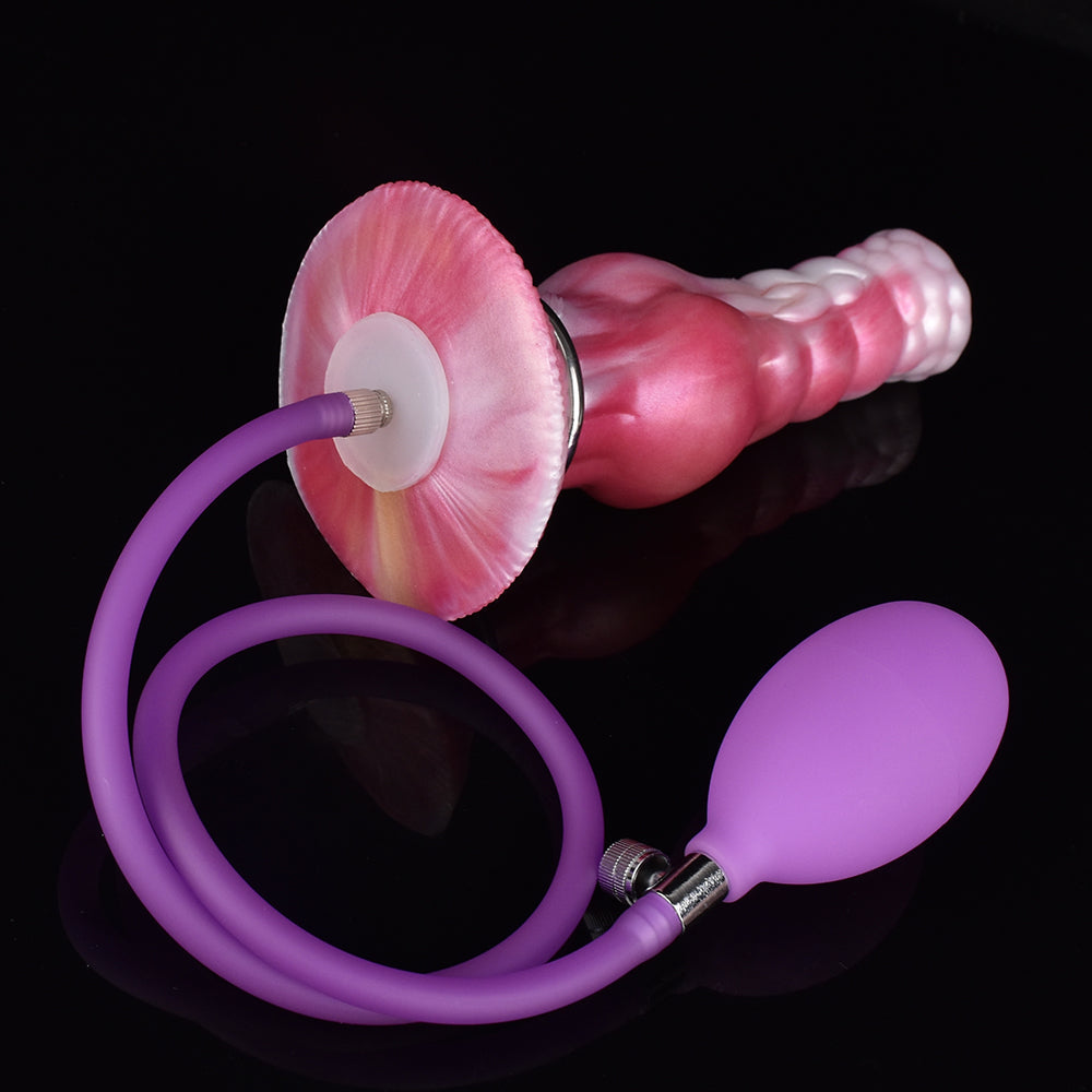 Soft Silicone Bull Dog Inflatable Dildo