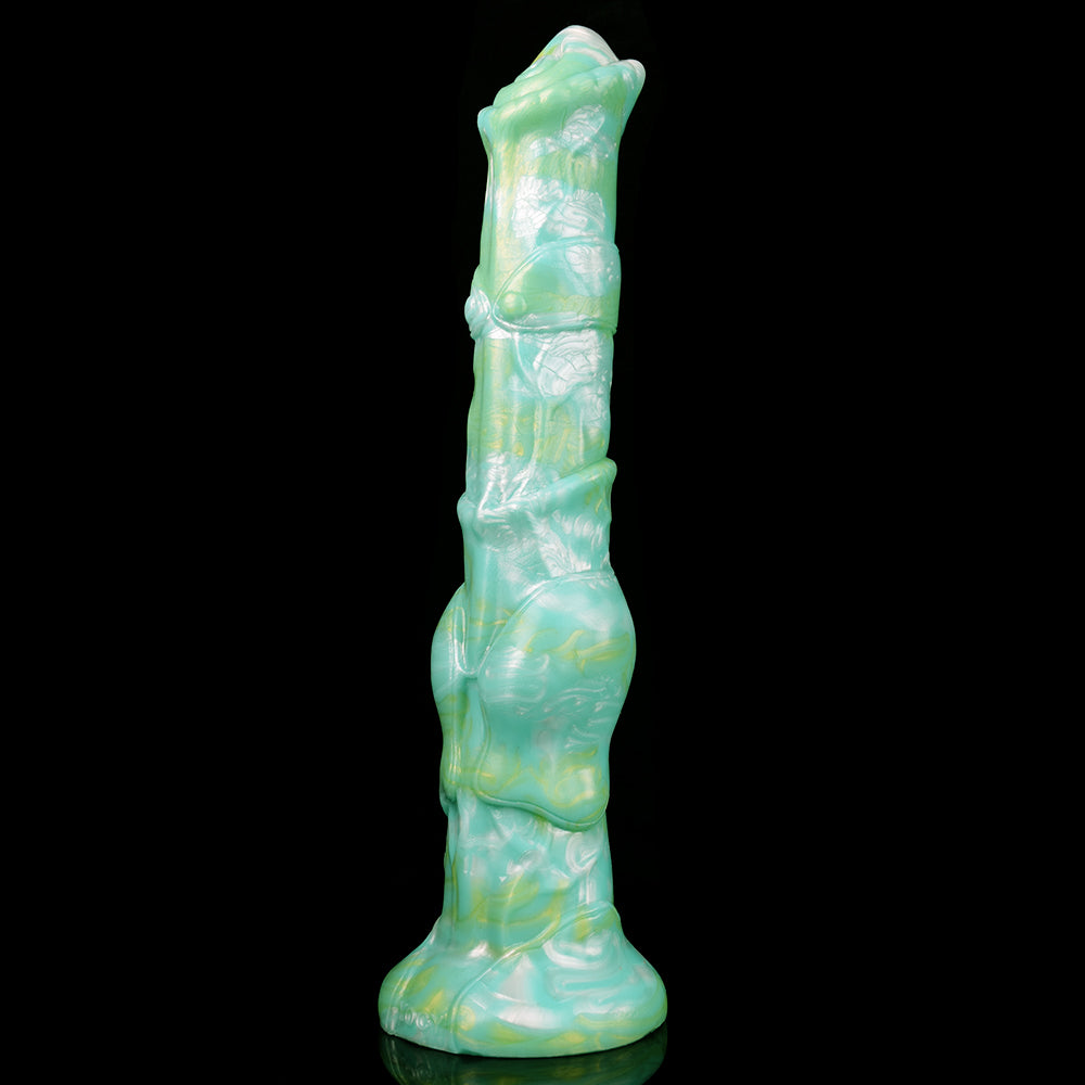 12 Inch Green Long Knot Horse Dildo