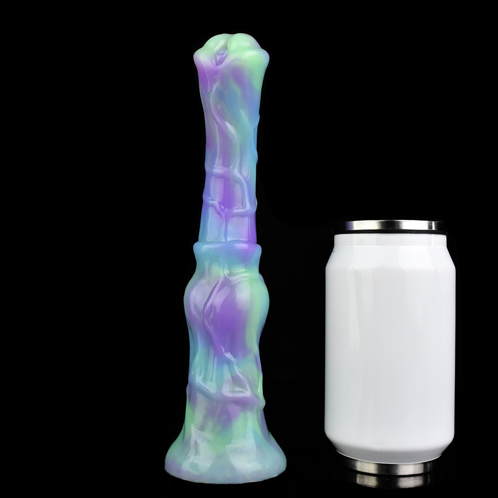 9 Inch Knot Glow In The Dark Horse Dildo