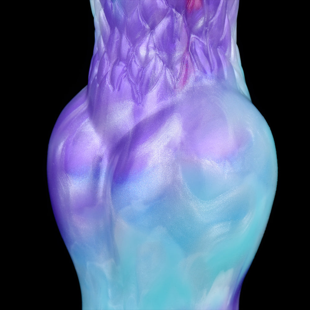 8 Inch Colorful Textured Knot Dog Dildo