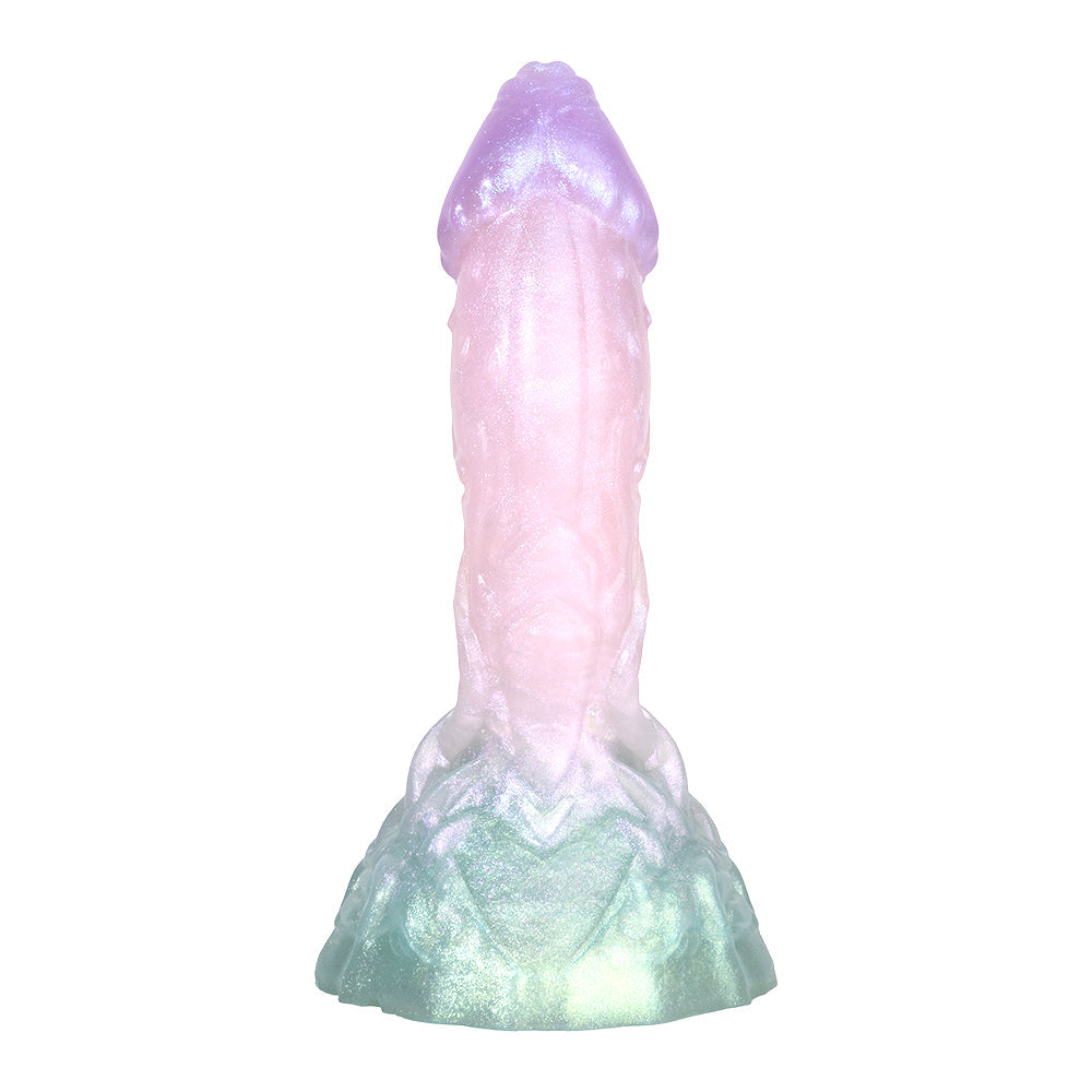Customizable 8 Inch Silicone Fantasy Curved Dildo