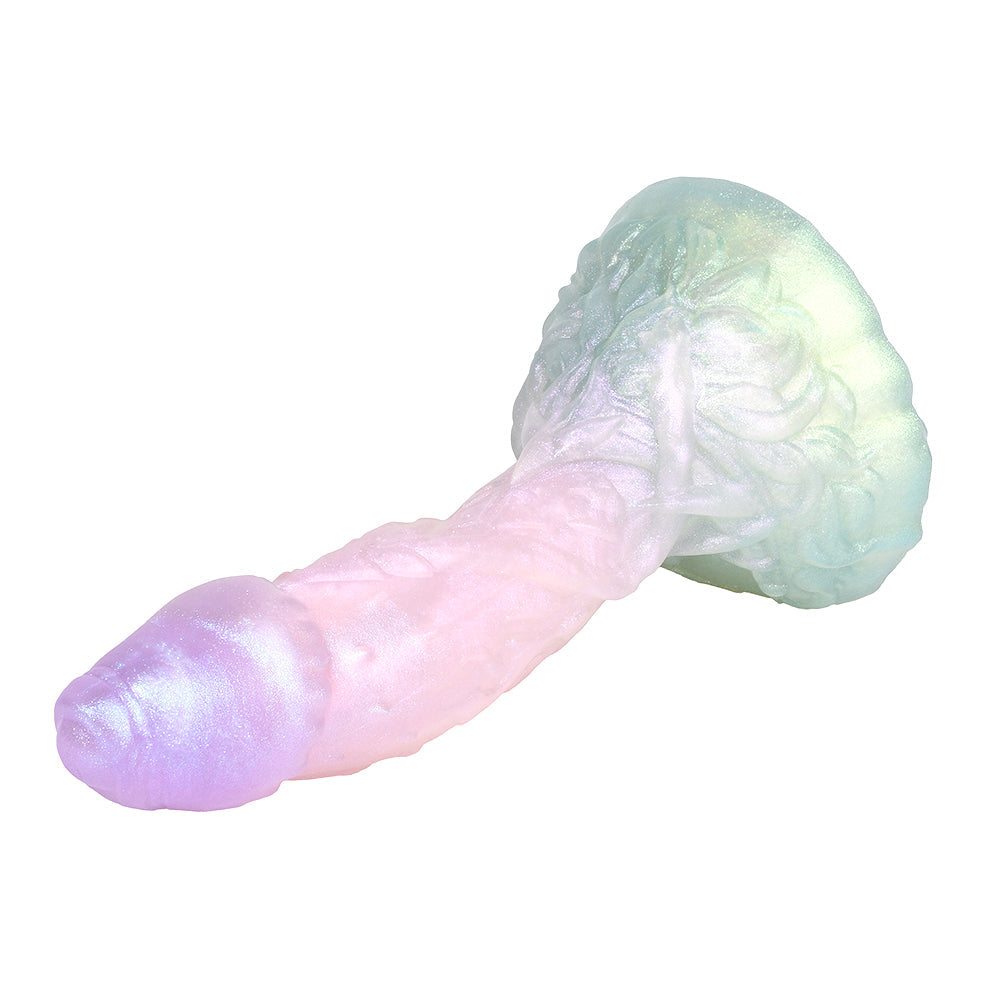 Customizable 8 Inch Silicone Fantasy Curved Dildo