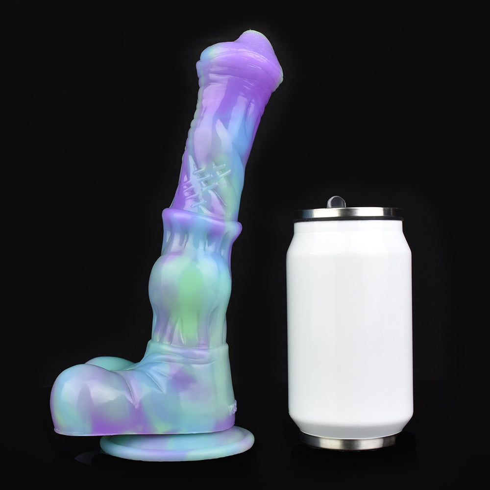 9 Inch Silicone Glow In The Dark Horse Dildo