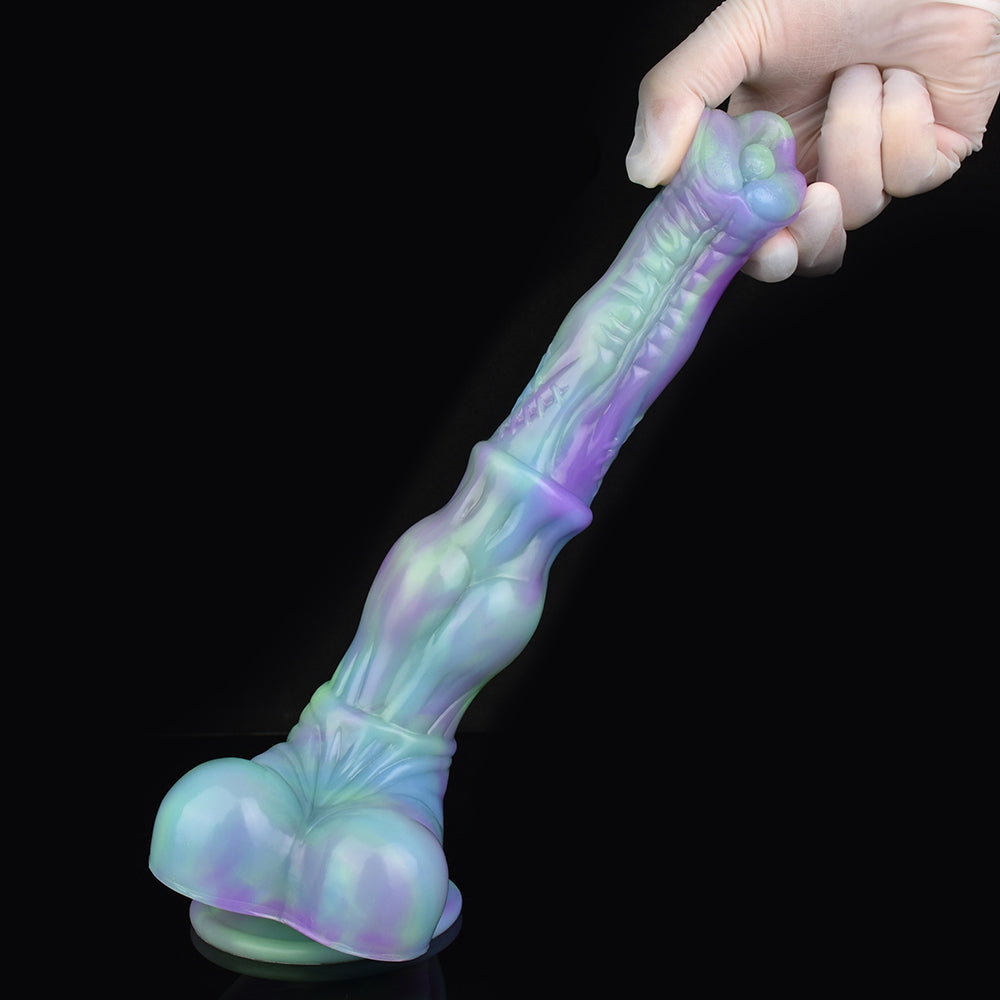 9 Inch Silicone Glow In The Dark Horse Dildo