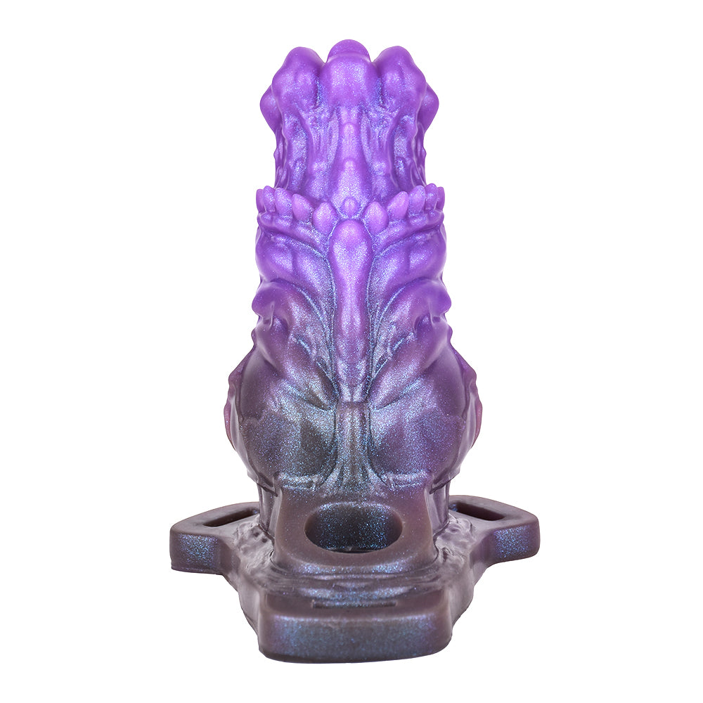 Spikes Purple  Assist Erection Hollow Dildo