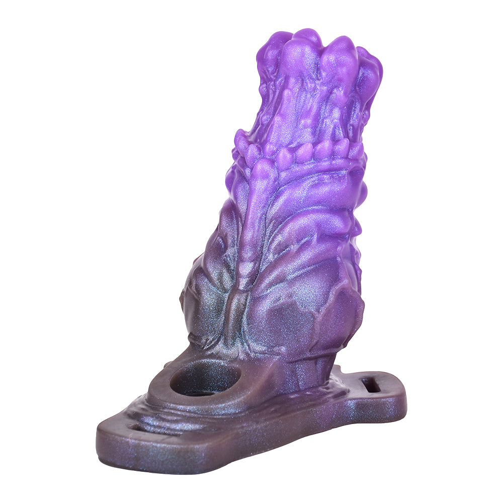 Spikes Purple  Assist Erection Hollow Dildo