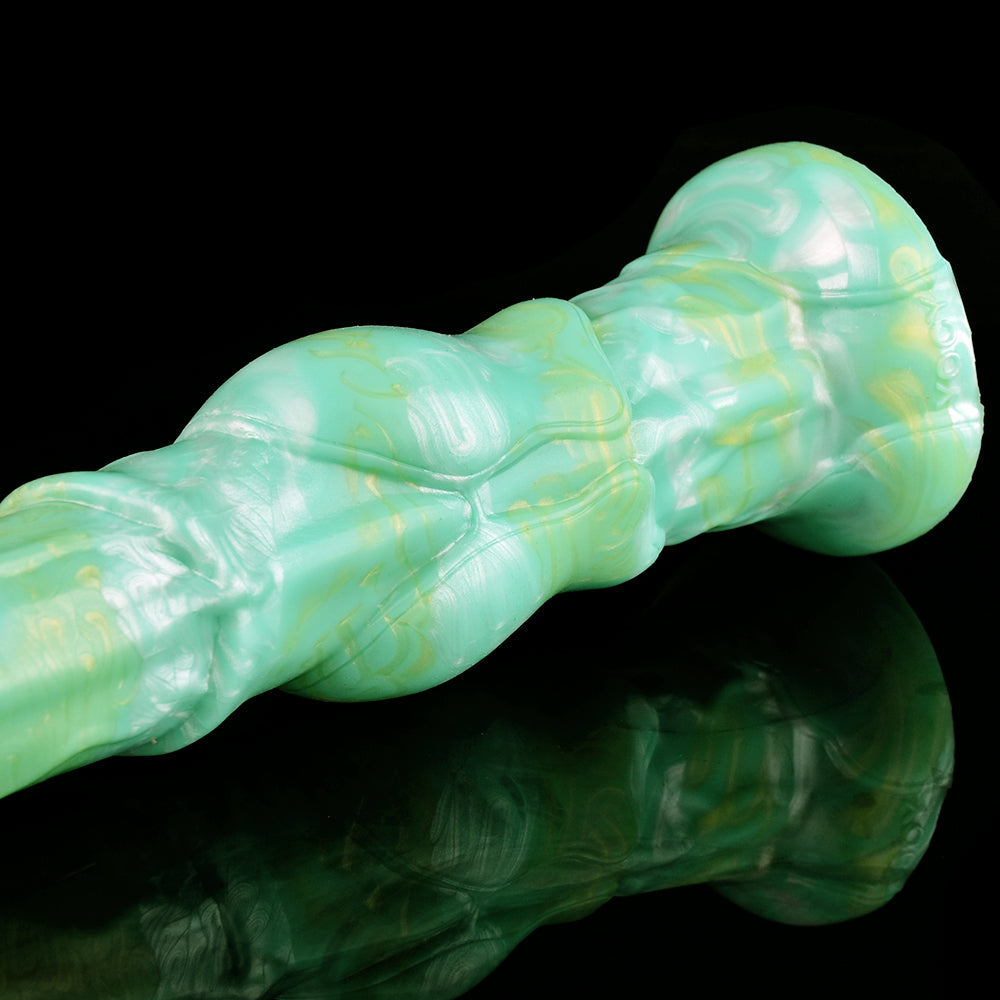 12 Inch Green Long Knot Horse Dildo