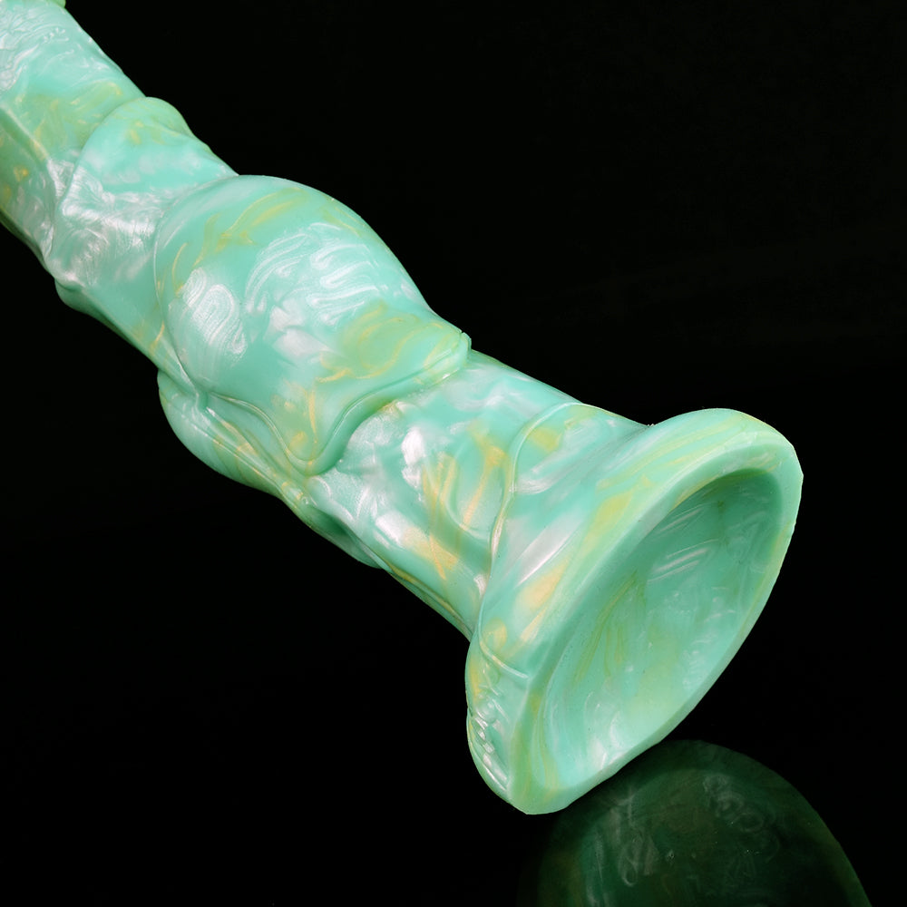 12 Inch Green Long Knot Horse Dildo