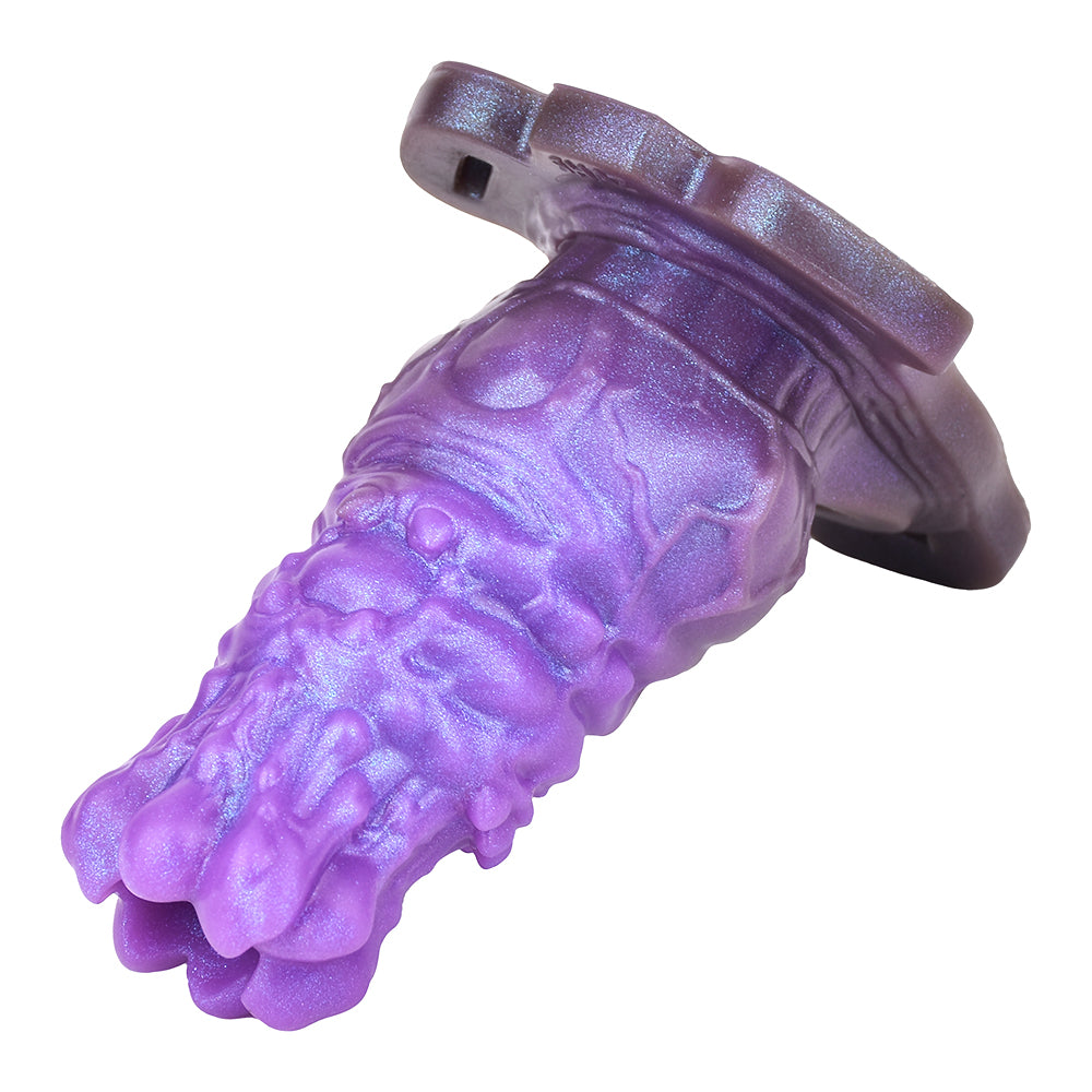 Spikes Purple  Assist Erection Hollow Dildo