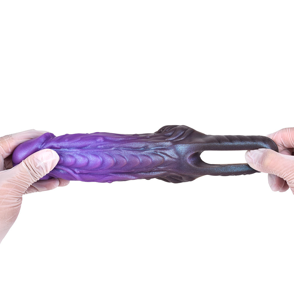 6 Inch Dragon Ridge Purple Penis  Sleeve