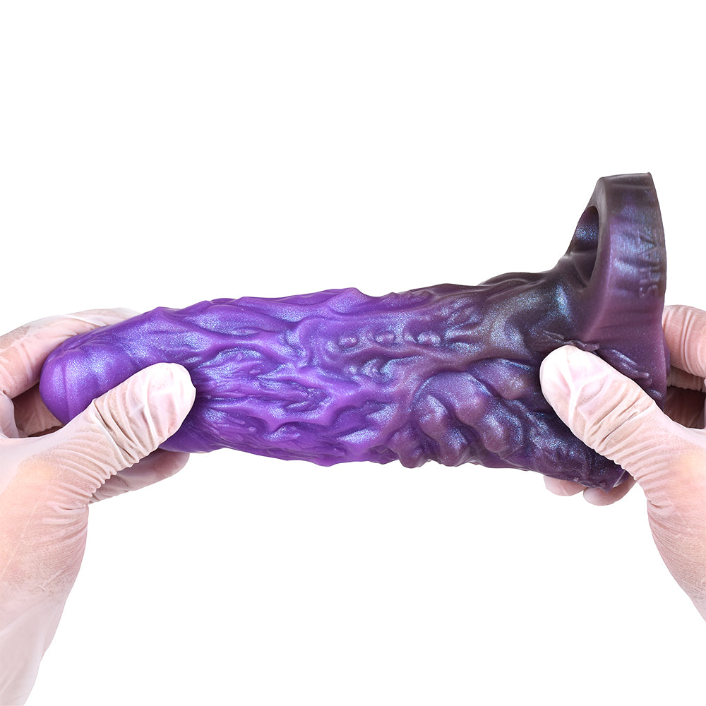 5 Inch Purple Monster Dildo Cock Sleeve