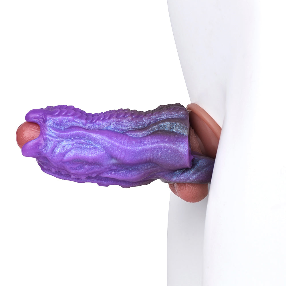 5 Inch Dragon Tentacle Purple Penis  Sleeve