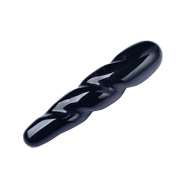Obsidian Threaded Massager Crystal Dildo