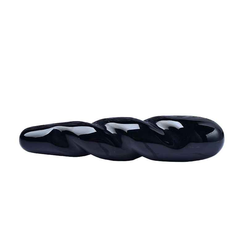 Obsidian Threaded Massager Crystal Dildo