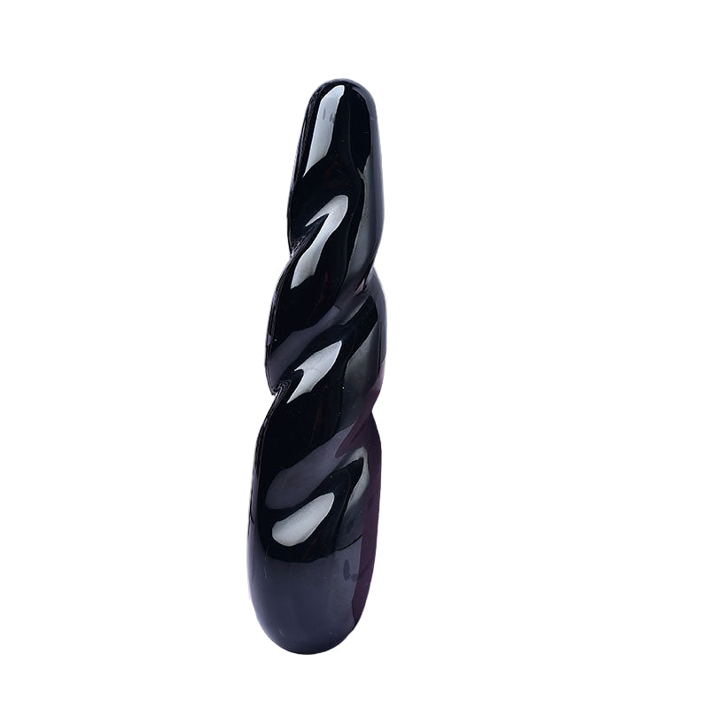 Obsidian Threaded Massager Crystal Dildo