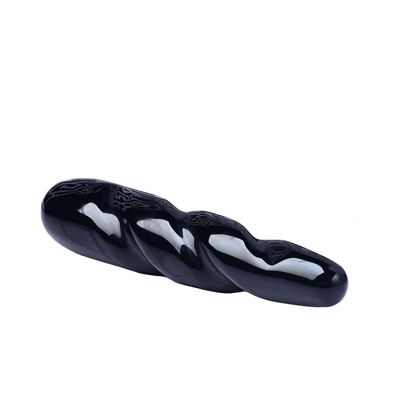 Obsidian Threaded Massager Crystal Dildo