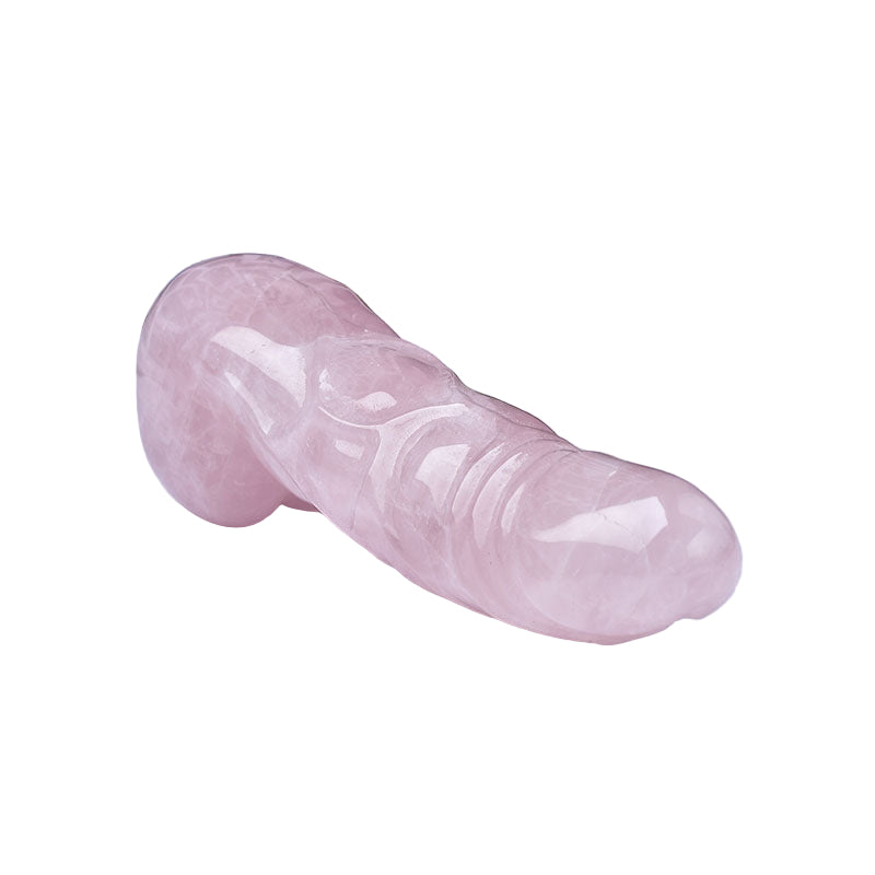 Pink Rose Simulated Penis Crystal Dildo