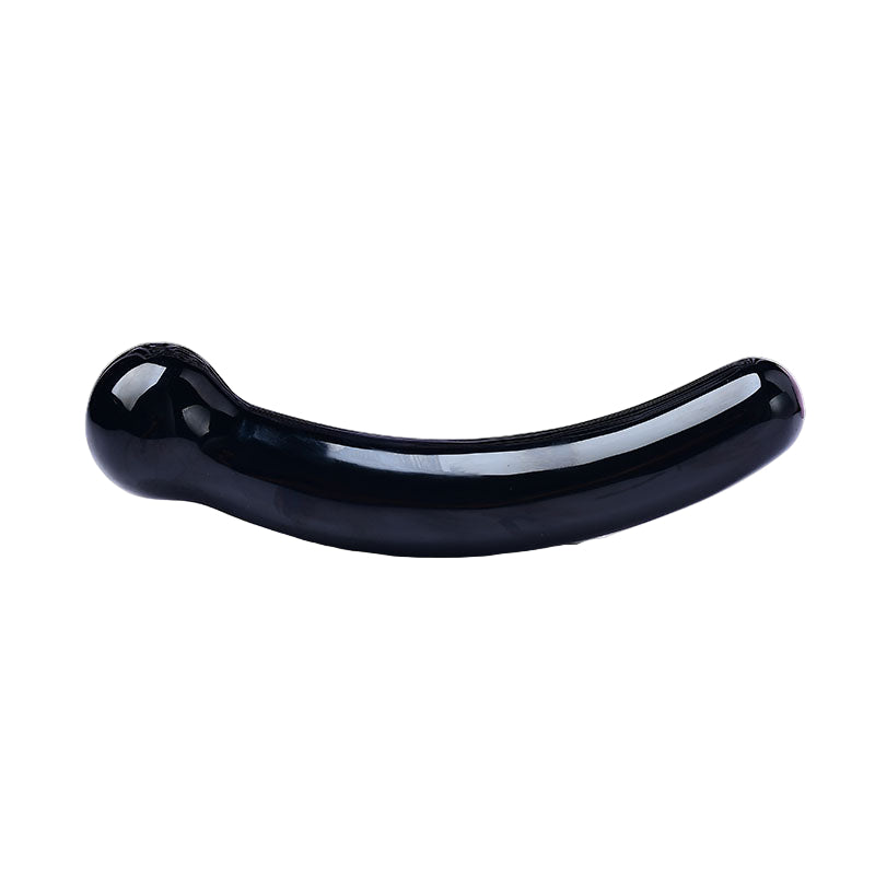 Curved Obsidian G Spot Crystal Dildo