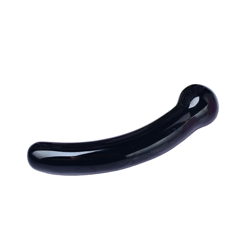 Curved Obsidian G Spot Crystal Dildo