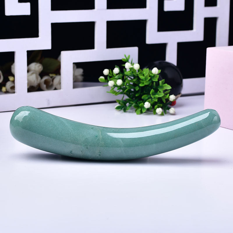 Green Aventurine Curve G Spot Stimulation Dildo