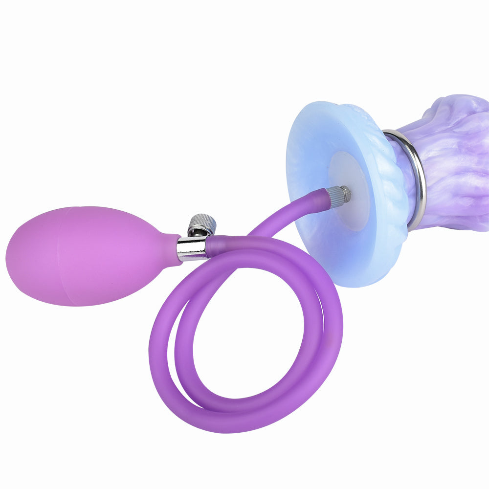 8 Inch Purple Twisted Alien Ovipositor Dildo