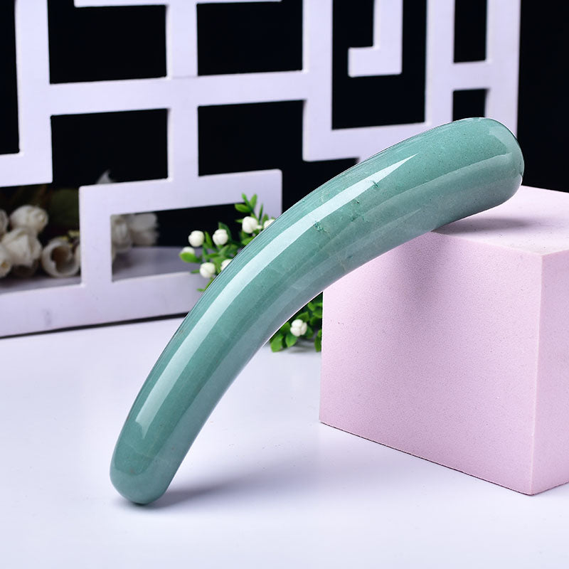 Green Aventurine Curve G Spot Stimulation Dildo