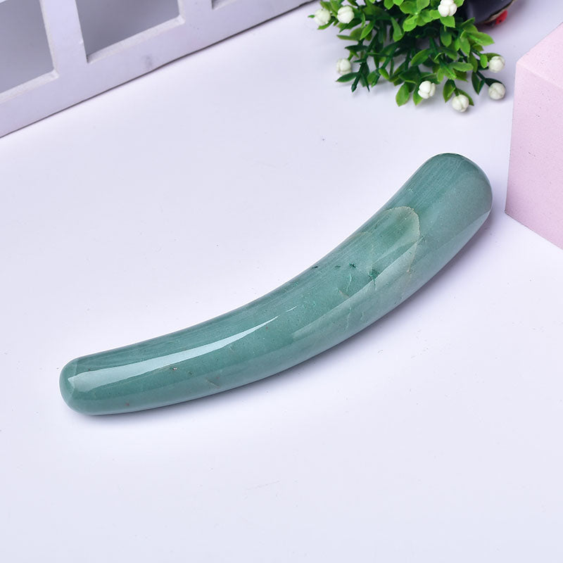 Green Aventurine Curve G Spot Stimulation Dildo