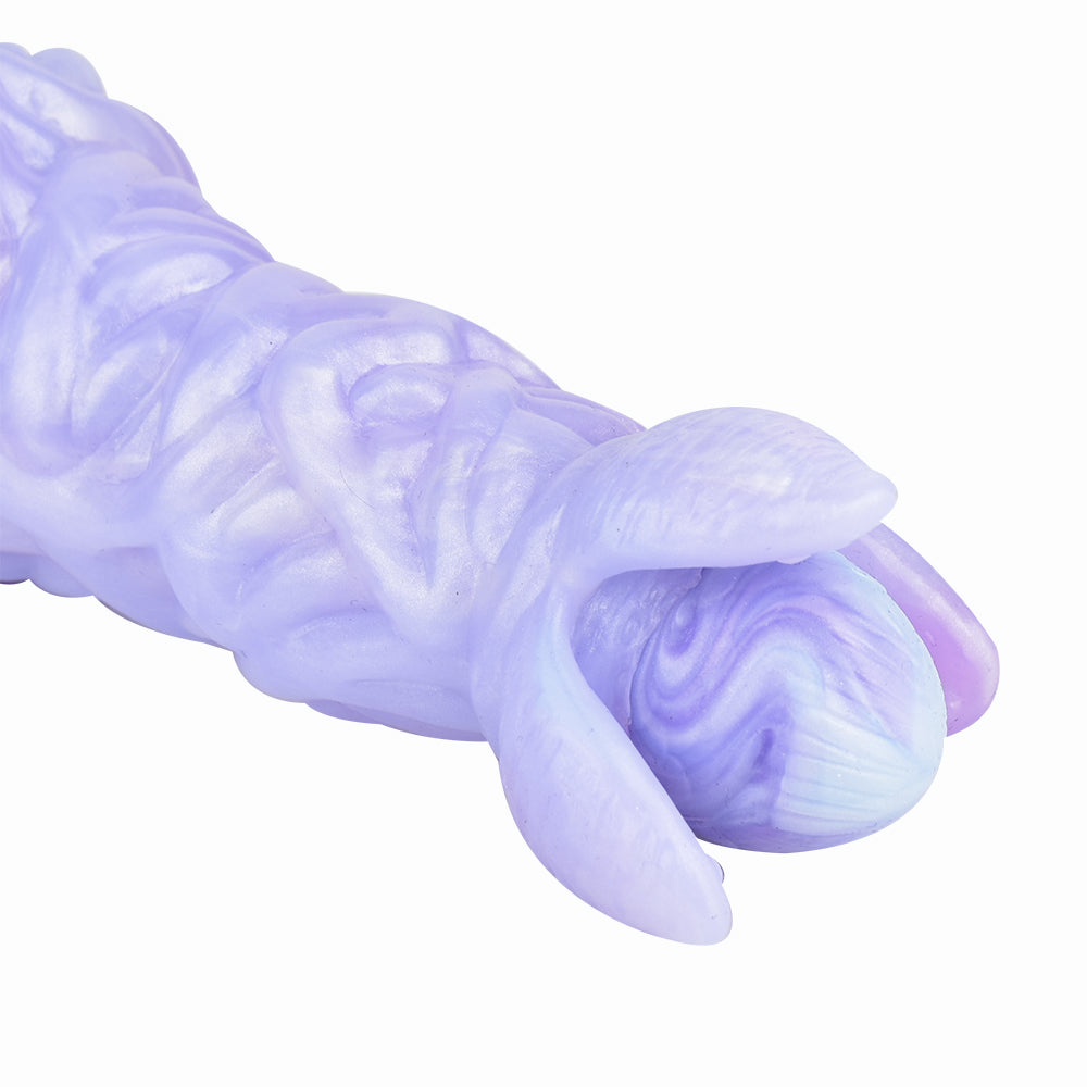 8 Inch Purple Twisted Alien Ovipositor Dildo