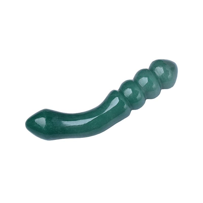 Green Aventurine Beaded G Spot Crystal Dildo