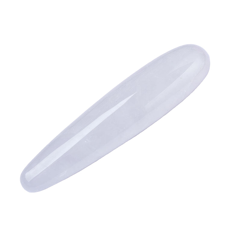 Pure White Massage Stick Crystal Dildo