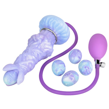 8 Inch Purple Twisted Alien Ovipositor Dildo