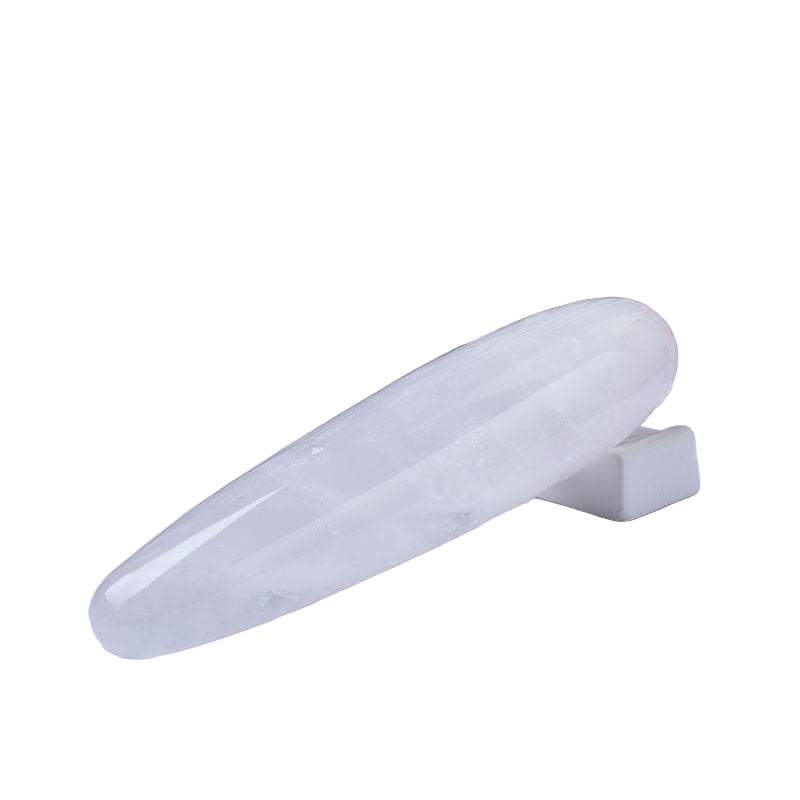 Pure White Massage Stick Crystal Dildo