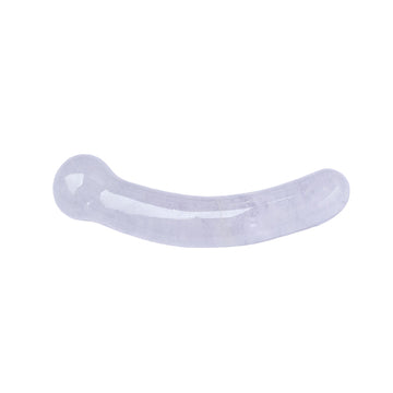 Clear Hard Curved G Spot Crystal Dildo