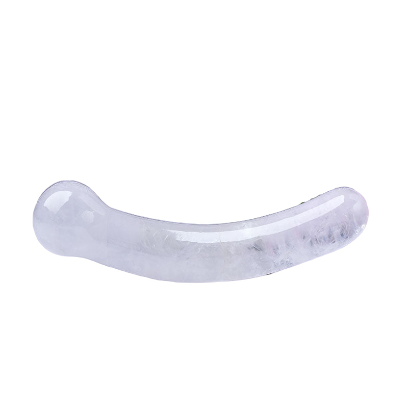 Clear Hard Curved G Spot Crystal Dildo