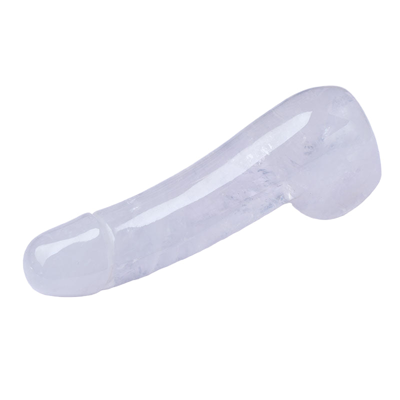 White Jade Quartz Crystal Penis Dildo