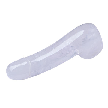 White Jade Quartz Crystal Penis Dildo