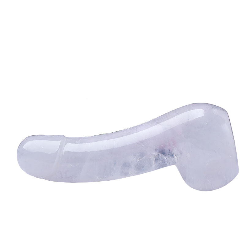 White Jade Quartz Crystal Penis Dildo